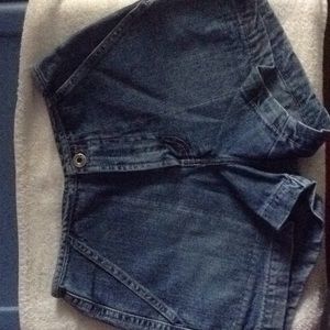 💝 2/$15 Vintage Silver Jean Shorts size 25